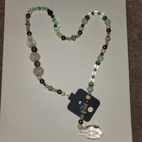 Beaded Earthtone Crystal DANGLE! - Picture 2 of 6